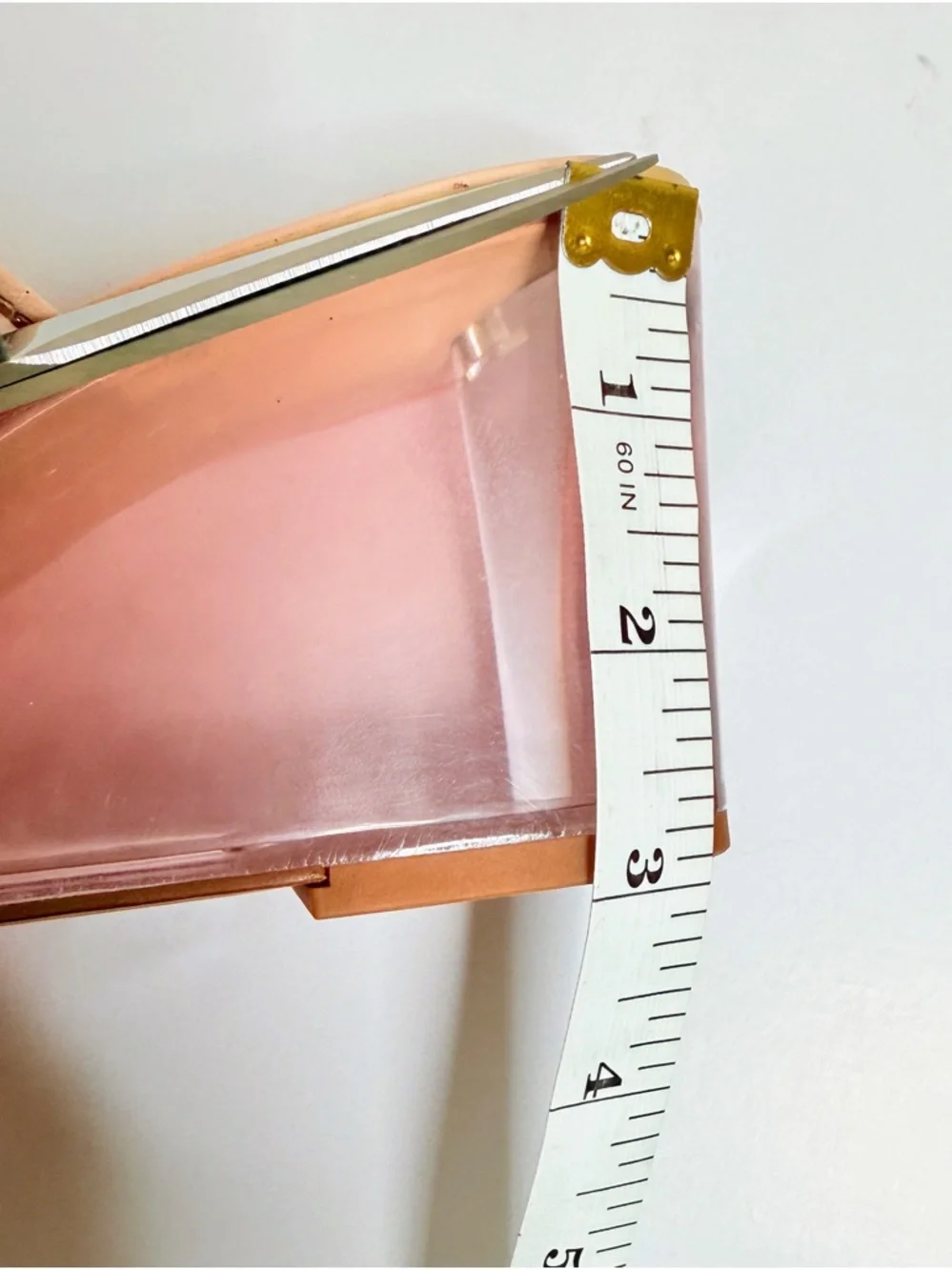 Vince Camuto Clear Pink Wedge Sandals Rhinestone Trim Size 9